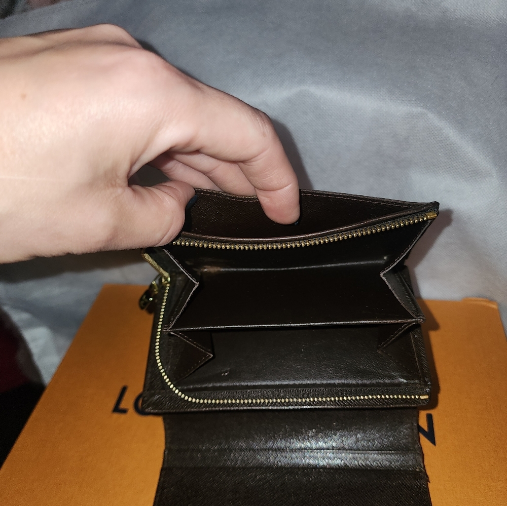 Louis Vuitton Damier Ebene Porte Monnaie Billets Tresor Bifold wallet & coin EUC - Picture 9 of 12